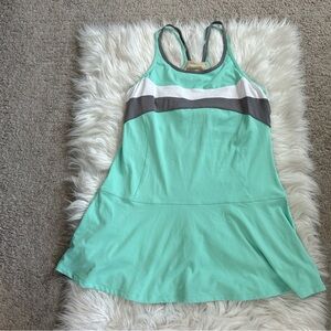 Tail activewear Women’s Aqua Green  Dress with Contrast Bands built in bra
